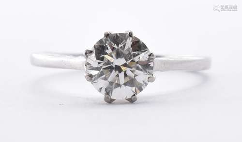 PLATINUM & 1CT DIAMOND SOLITAIRE RING