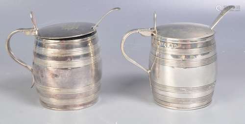 18TH CENTURY GEORGE III SILVER MUSTARD POT & OTHER