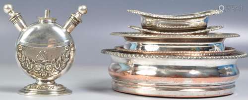 GROUP OF SILVER PLATED ITEMS INCLUDING OLD SHEFFIELD PLATE