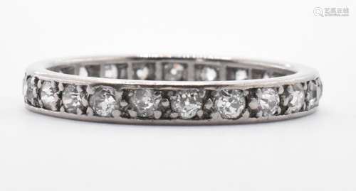 PLATINUM AND DIAMOND ETERNITY RING