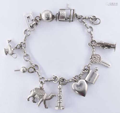 VINTAGE SILVER CHARM BRACELET