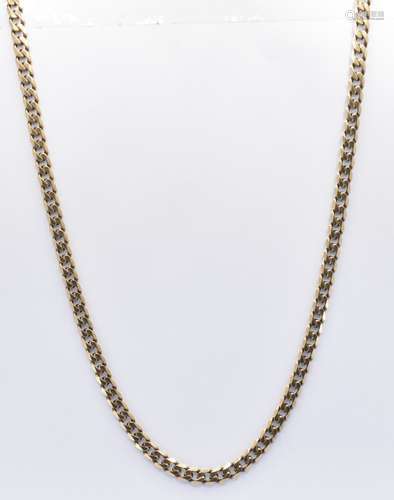 9CT GOLD FLAT CURB LINK NECKLACE CHAIN