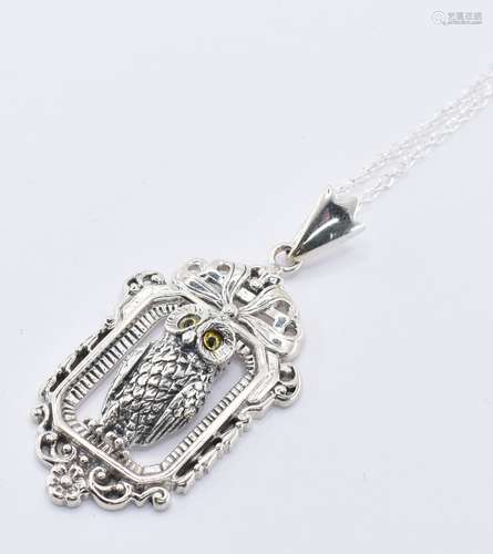 925 SILVER OWL PENDANT NECKLACE