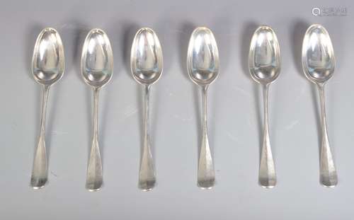 18TH CENTURY SILVER HALLMARKED SCOTTISH SERVING SPOONS.