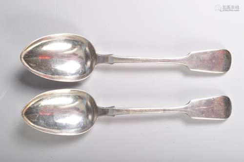 PAIR OF VICTORIAN CHARLES LIAS SILVER SPOONS