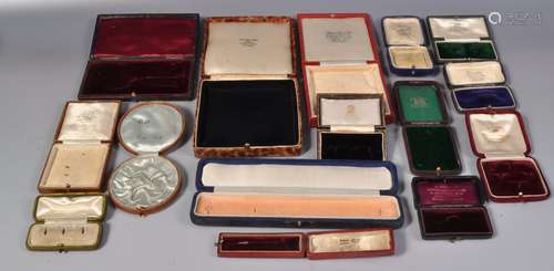 GROUP OF VICTORIAN AND LATER JEWELLERY BOXES