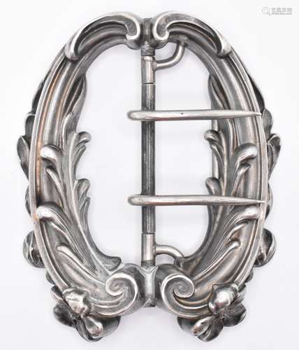 EDWARDIAN SILVER ART NOUVEAU BELT BUCKLE