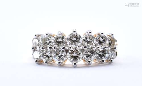 14CT GOLD DIAMOND CLUSTER RING