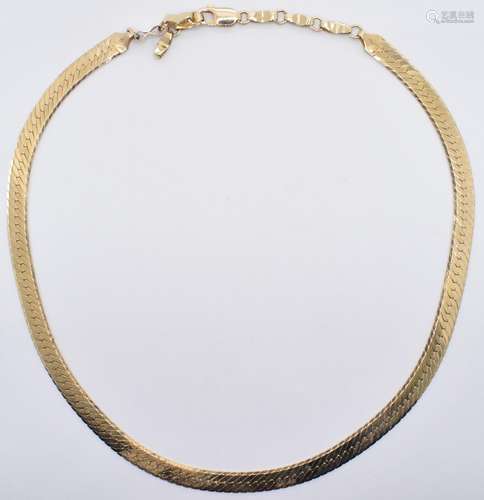 14CT GOLD FLAT SNAKE CHAIN NECKLACE