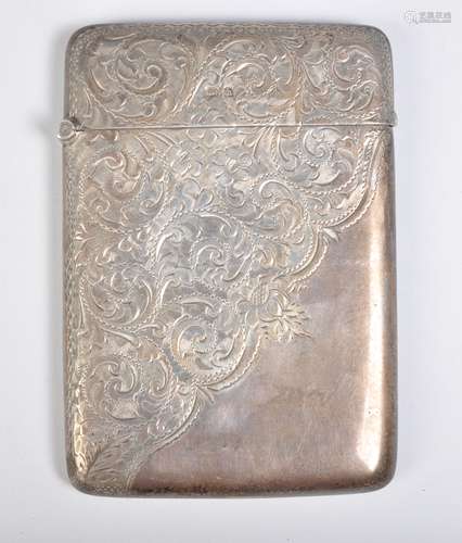 1907 BIRMINGHAM SILVER HALLMARKED CARD CASE / CIGARETTE CASE