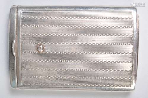 1920'S ART DECO SILVER VESTA CASE