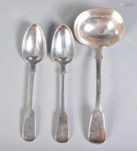 THREE 19TH CENTURY SILVER SPOONS