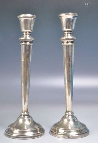 1965 BIRMINGHAM SILVER HALLMARKED CANDLESTICKS BY S J ROSE A...