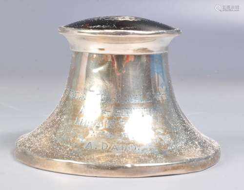 1918 LONDON SILVER HALLMARKED INKWELL