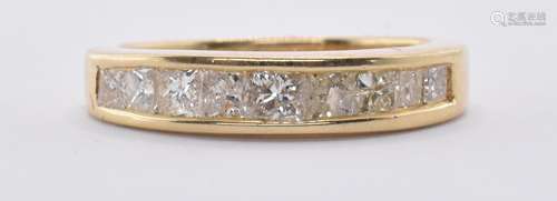 14CT GOLD HALF ETERNITY DIAMOND RING