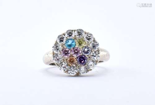 925 SILVER LADIES CLUSTER RING