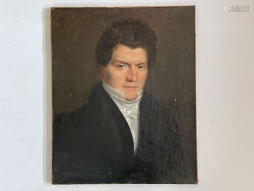 Auguste MIGETTE (1802-1884) Portrait d'homme. huile sur toil...