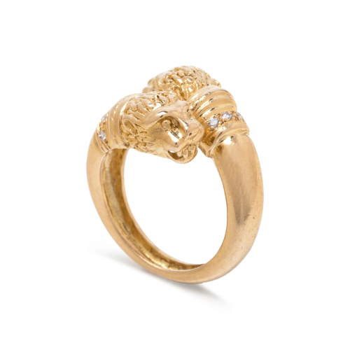 ZOLOTAS, YELLOW GOLD AND DIAMOND CHIMERA RING