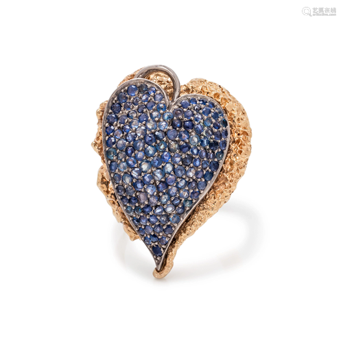 SAPPHIRE HEART RING