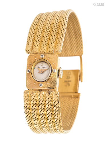 18K YELLOW GOLD AND DIAMOND WRISTWATCH