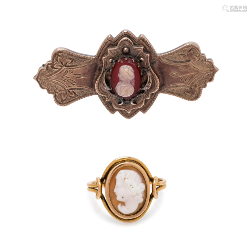 COLLECTION OF CAMEO JEWELRY