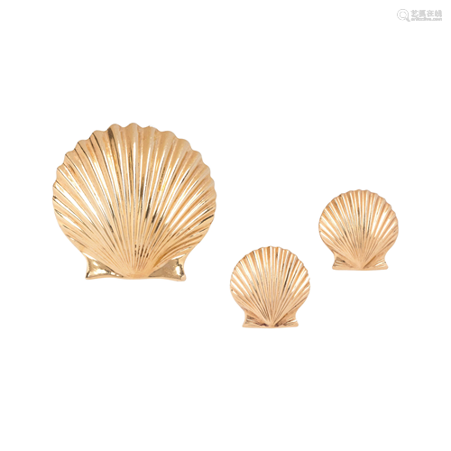 YELLOW GOLD SHELL SET