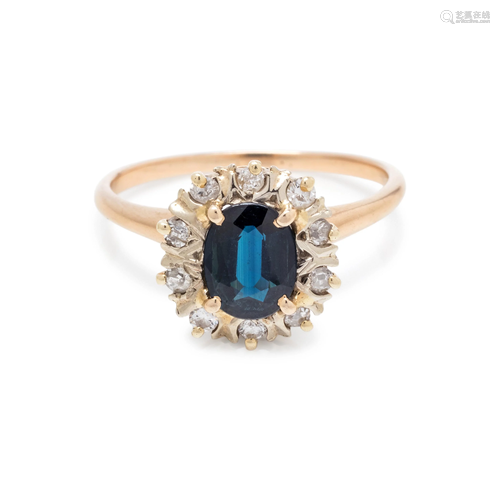 SAPPHIRE AND DIAMOND RING