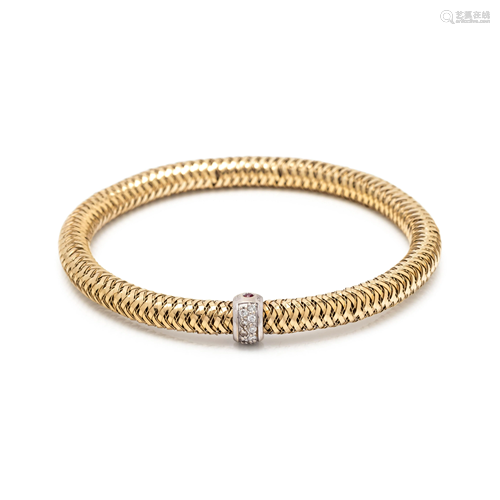 ROBERTO COIN, YELLOW GOLD AND DIAMOND 'PRIMAVERA'