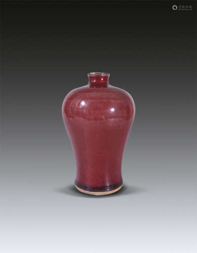 清均红釉梅瓶(1644-1912)