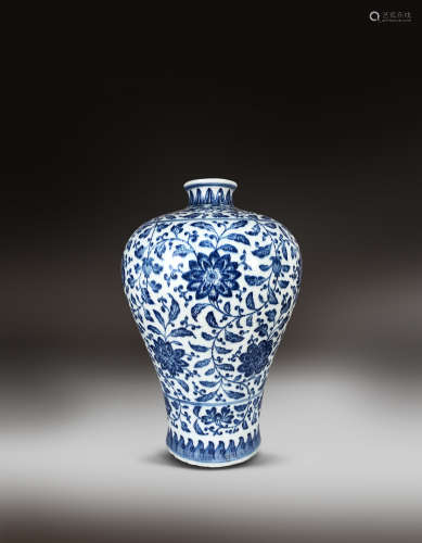 清青花缠枝莲纹梅瓶(1644-1912)