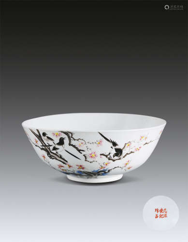 清粉彩喜鹊登梅纹碗(1644-1912)