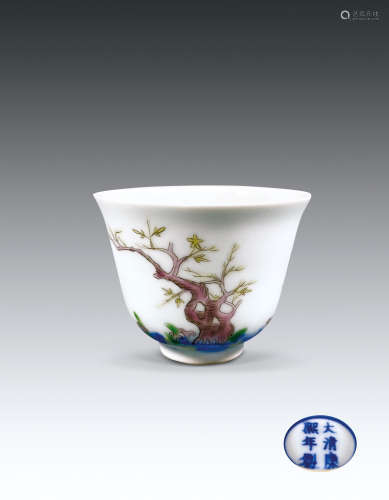 清青花五彩十二花神杯(1644-1912)
