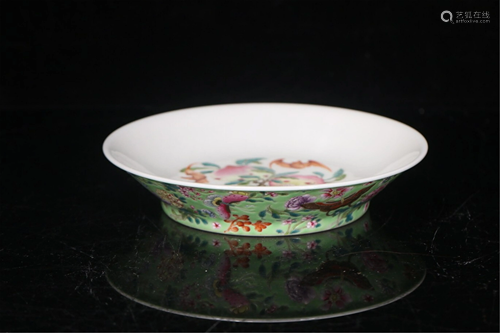 A FALANGCAI PORCELAIN PLATE