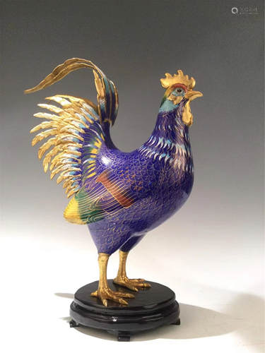 A CLOISONNE ROOSTER