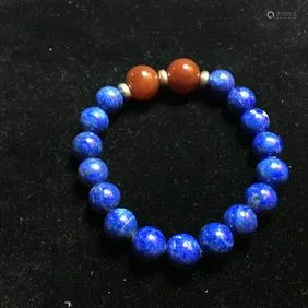 Bracelet, Lapis Lazuli/ Jasper, Estate Jewelry