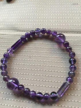 Genuine amethyst bracelet, Estate jewelry