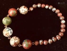 Cloisonne Bracelet, Estate Jewelry