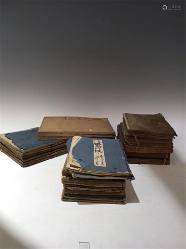 A GROUP OF THREAD-BOUND BOOKS