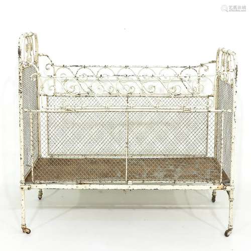 A French 19th Century Cast Iron Crib