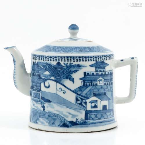 A Blue and White Teapot