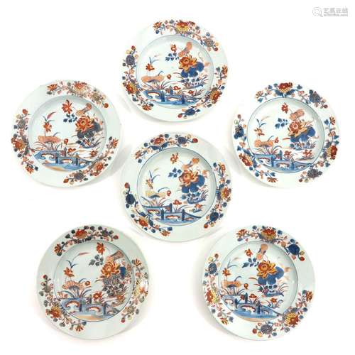 A Series of 6 Imari Plates