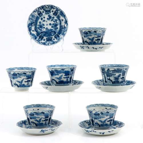 A Series of 6 Cups & Saucers