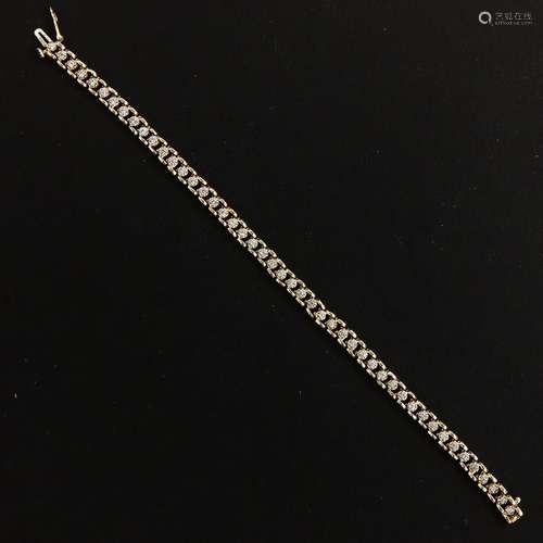 A 14KG Diamond Tennis Bracelet