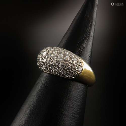 A Ladies 14KG Diamond Ring