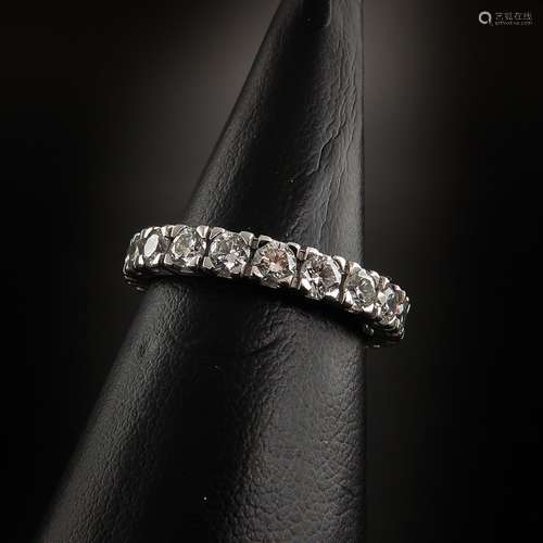 A Ladies 14KG Diamond Eternity Band