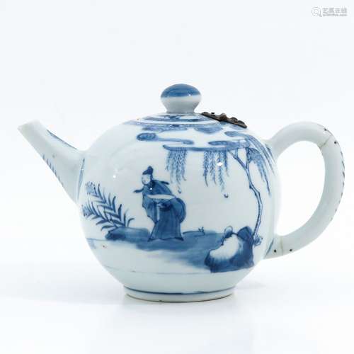 A Blue and White Teapot