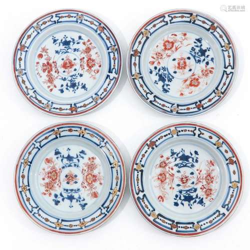 A Series of 4 Imari Plates