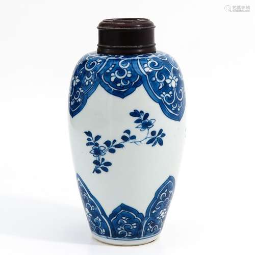 A Blue and White Jar with Cover