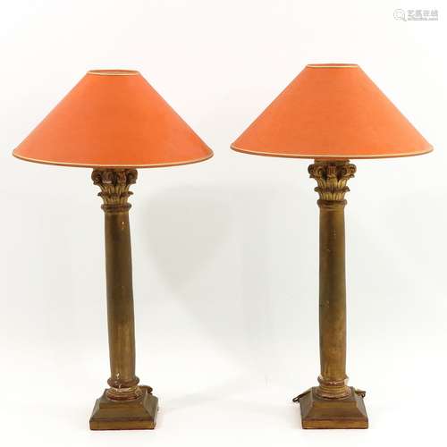 A PAIR OF TABLE LAMPS