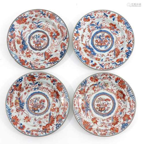 A Series of 4 Imari Plates